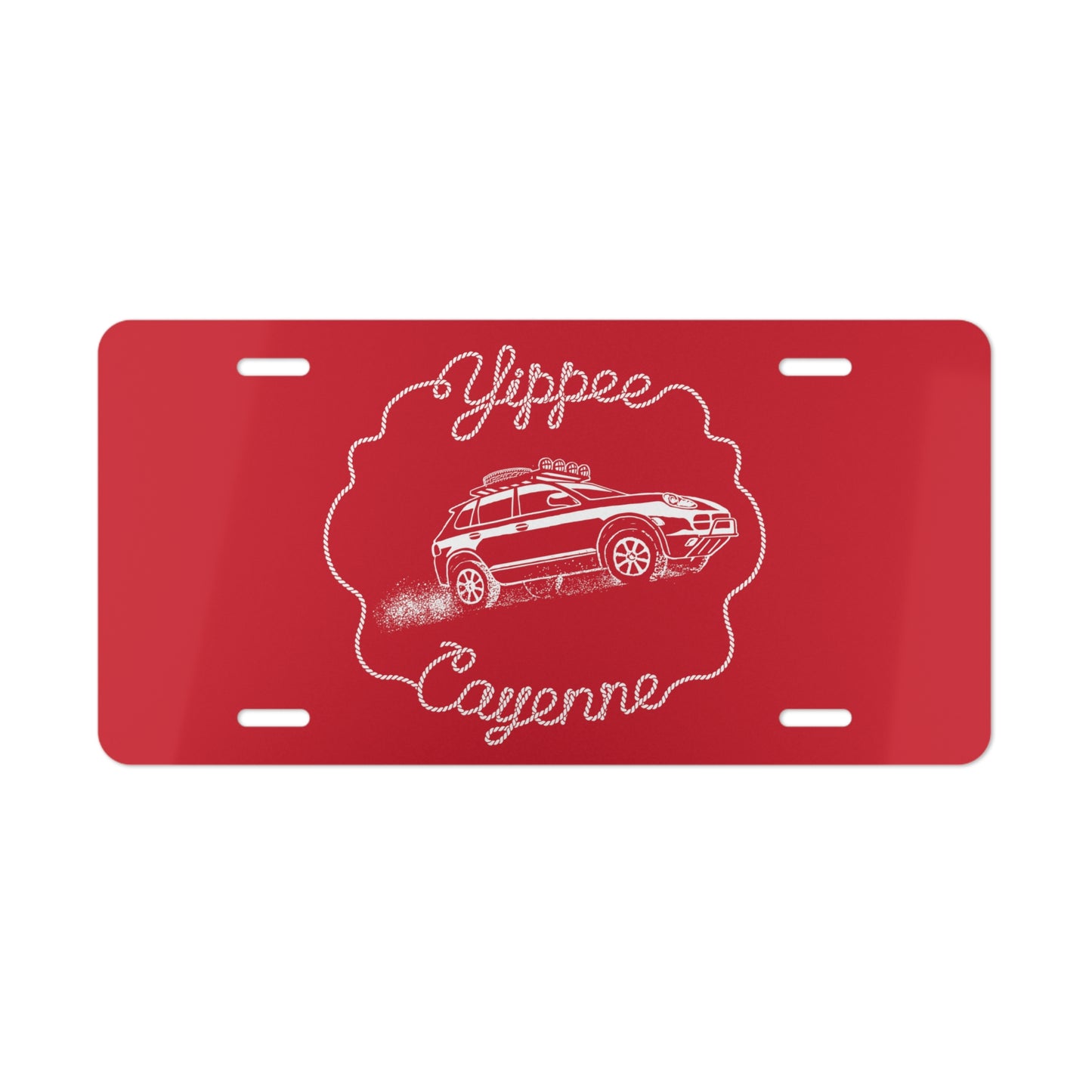 Yippee Cayenne license plate.