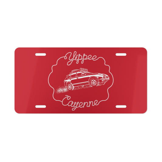 Yippee Cayenne license plate.